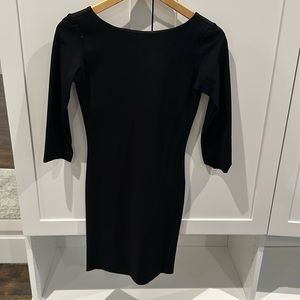 Amanda Uprichard fitted black long sleeve ponte dress